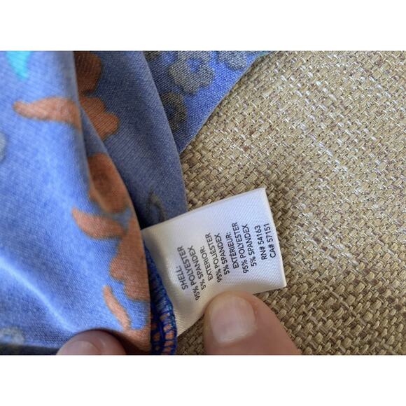 CHAPS Womens Faux Wrap Knit Dress Capri Multi Blue 8P NWT - Picture 10 of 11